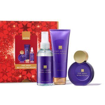 Подарунковий набір Avon Far Away Beyond the Moon для Неї (edp/50ml+b/lot/125ml/+b/oil/150ml) (494693373) 158511372 фото