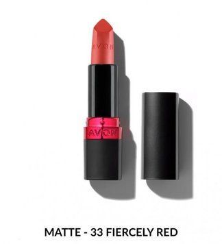 Зволожуюча матова губна помада Avon &laquo;Ультра&raquo;, 33 Насичений червоний/Fiercely Red, 3,6 г (49469278) 49469278 фото