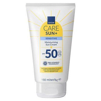 Солнцезащитный крем Avon для лица и тела для чувствительной кожи SPF 50, 150 мл 84946840 фото