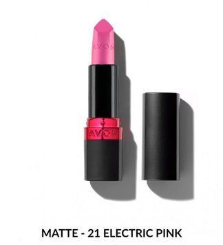 Зволожувальна матова губна помада Avon &laquo;Ультра&raquo;, 21 Ультрарожевий/Electric Pink, 3,6 г 494693275 фото