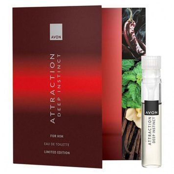 Открытка с пробным образцом Туалетной воды Avon Attraction Deep Instinct для Него, 0,6 мл (158511442) 158511442 фото