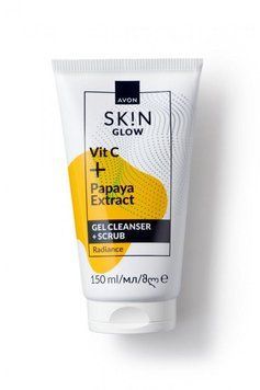Очищающий гель-скраб для лица Avon с витамином С и экстрактом папаи &laquo;Сияние&raquo; 150 мл (494693289) 494693289 фото