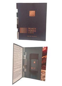 Листівка з пробним зразком Туалетної води Avon Black Suede Dark, 0,6 мл 45071183-1 фото