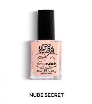 Быстросохнущий лак для ногтей Avon &laquo;УльтраЦвет за 60 секунд&raquo; Secret Nude,10 мл (49469324) 494693234 фото